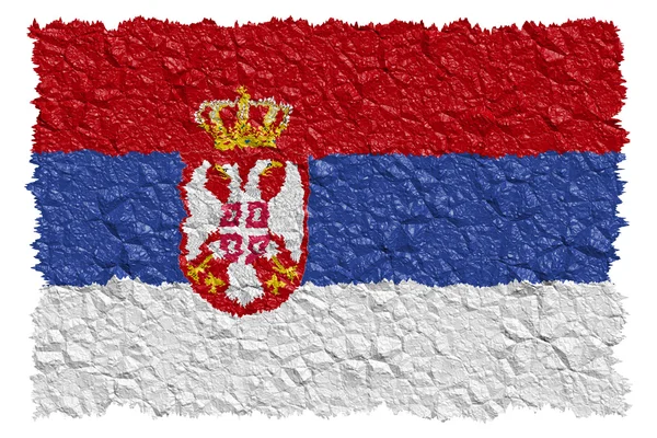 Národní vlajka Srbska — Stock fotografie