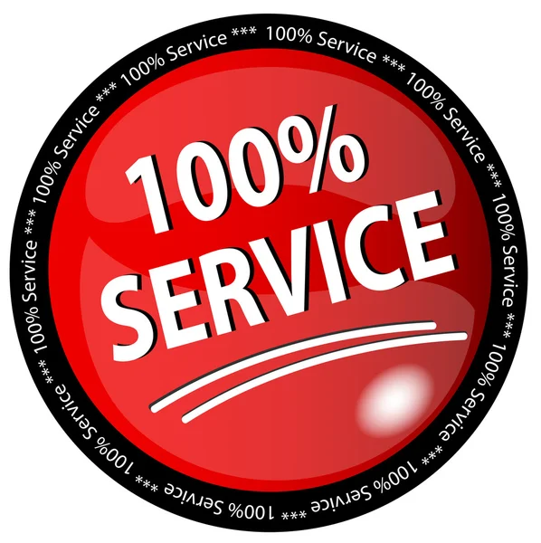 Botón de servicio 100% —  Fotos de Stock