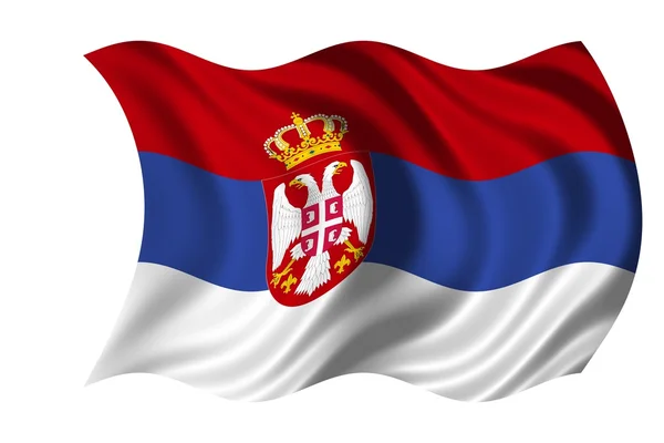 Bandera Nacional Serbia — Foto de Stock
