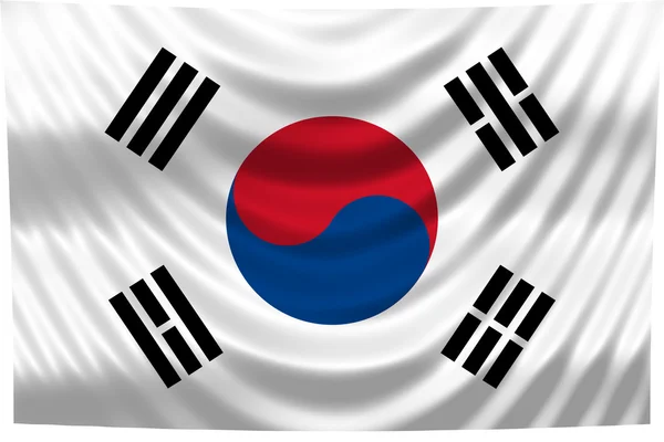 국가 플래그 남쪽 한국 — 스톡 사진