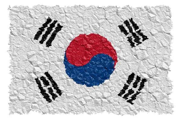 Государственный флаг Республики Корея — стоковое фото