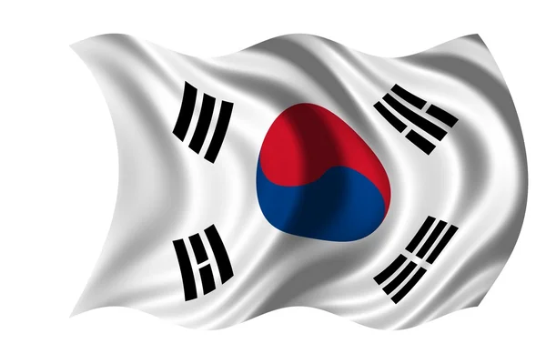 韓国を国旗します。 — ストック写真