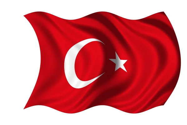 Bandera ondeante Turquía —  Fotos de Stock