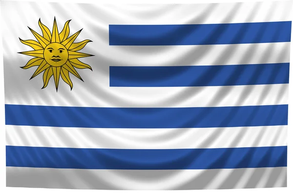 Nemzeti zászló uruguay — Stock Fotó