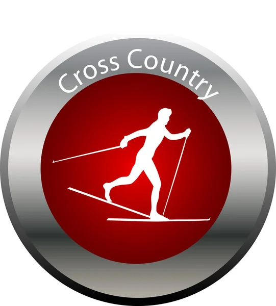 Inverno botão de jogo cross country — Fotografia de Stock