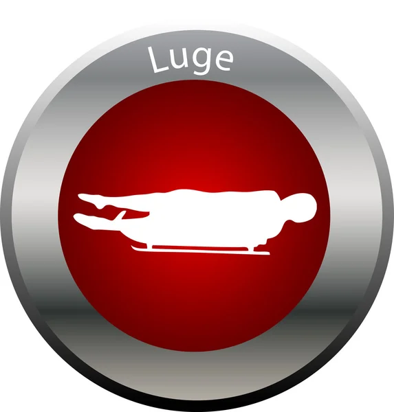 Winter game button luge — Stock Photo, Image