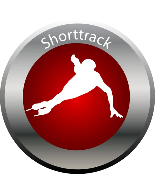 Inverno jogo shorttrack botão — Fotografia de Stock