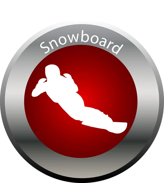 Pulsante di gioco invernale snowboard — Foto Stock