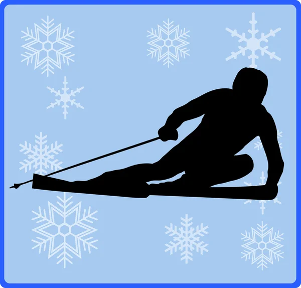 겨울 게임 버튼 알파인 스키 — 스톡 사진