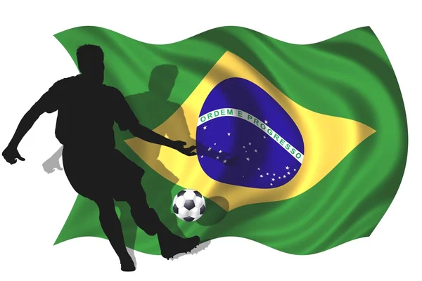 Futbol oyuncu Brezilya — Stok fotoğraf