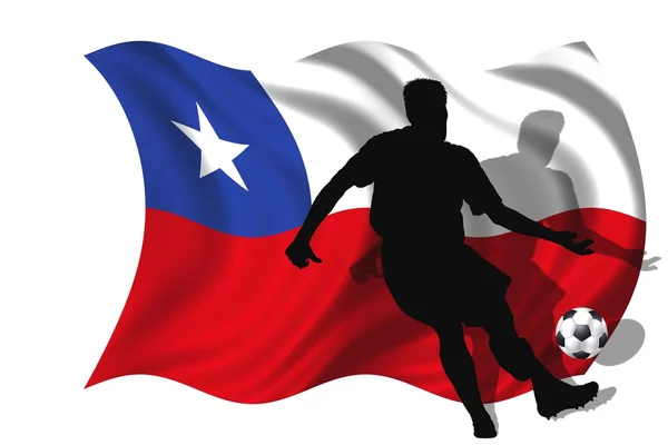 Fotbalový hráč chile — Stock fotografie