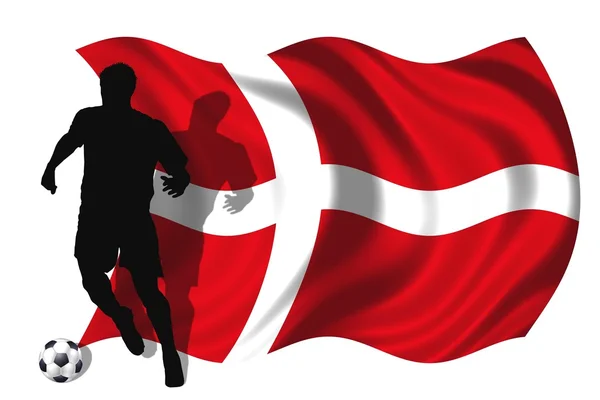 Soccer player Denmark — Stock Photo, Image