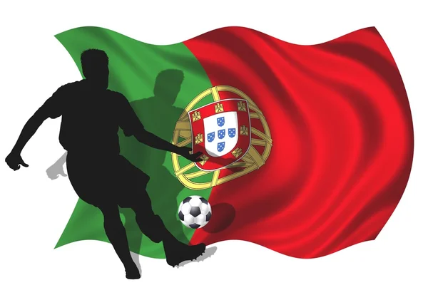 Fotboll spelare portugal — Stockfoto
