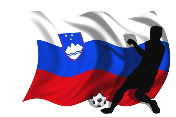 Футболіста Словенії — стокове фото
