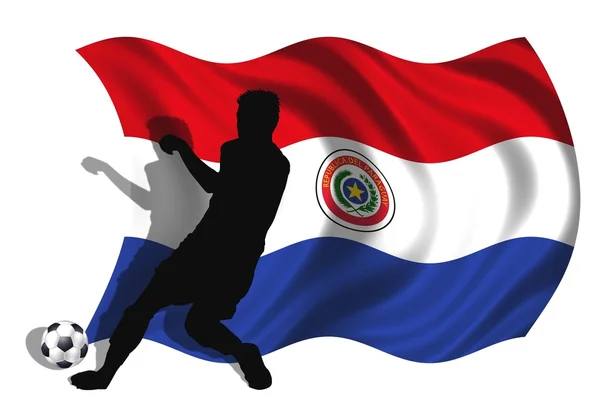 Voetbal speler paraguay — Stockfoto