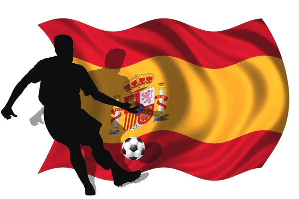 Futbol oyuncu İspanya — Stok fotoğraf