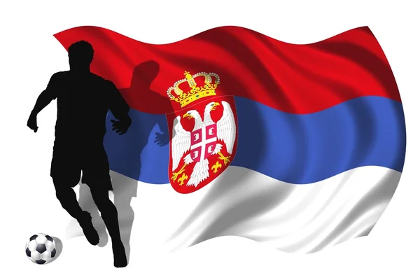 Voetbal speler Servië — Stockfoto