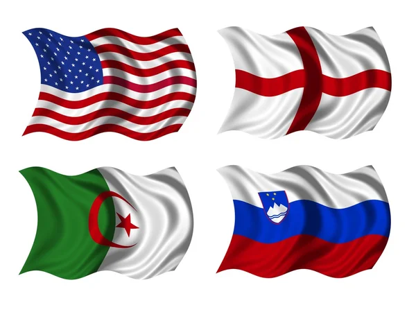 Soccer team flags group C — Stock Photo, Image