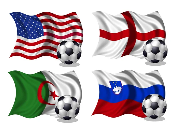 Bandiere della squadra di calcio gruppo C — Foto Stock