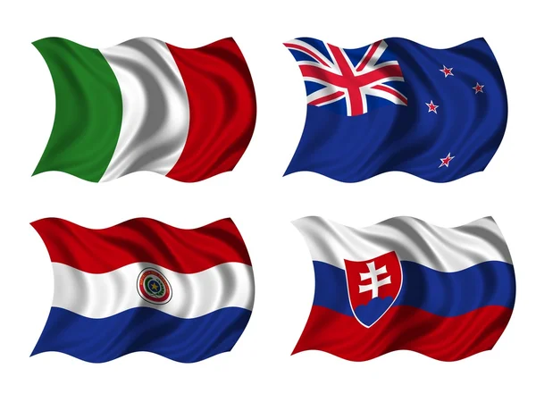 Soccer team flags group F — Stock Photo, Image