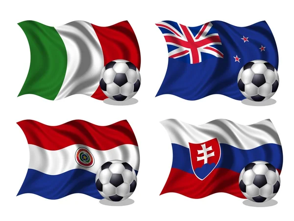 Futbol takım bayrakları f grubu — Stok fotoğraf
