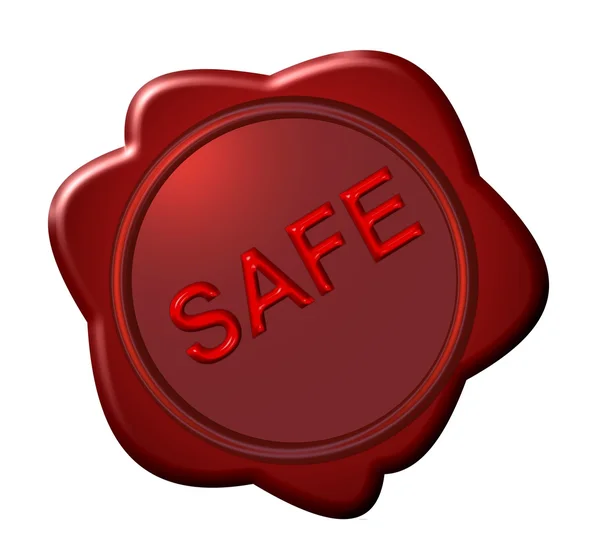 Stock image Illustration of a red safe wax seal