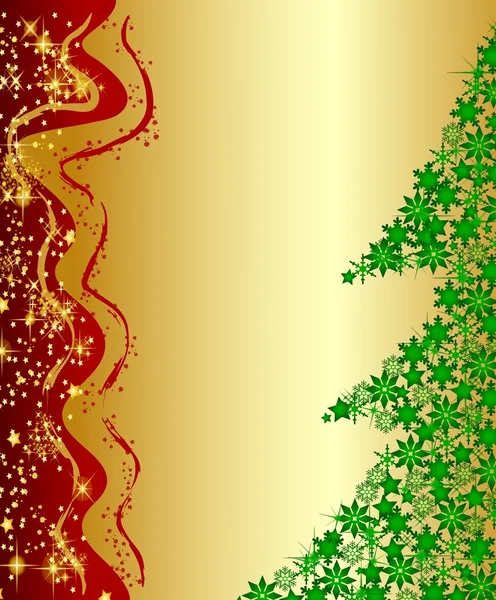 Різдвяна рамка з деревом — стокове фото