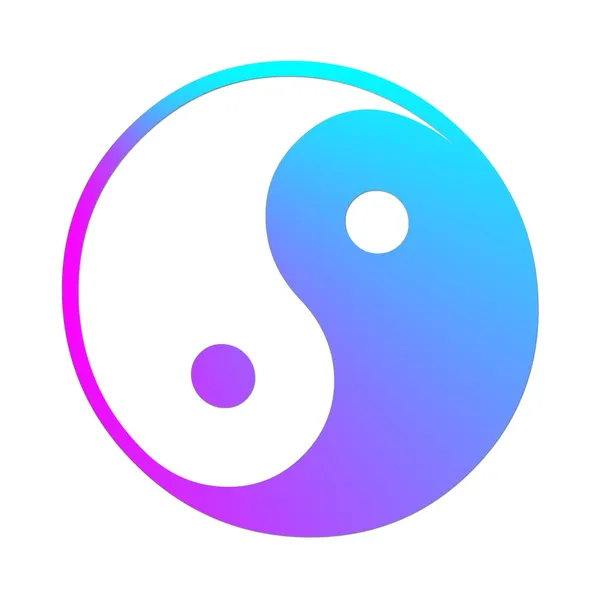 Colorato ying e simbolo Yang — Foto Stock