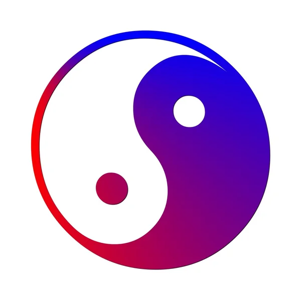 Barevné symbol Jing a jang — Stock fotografie