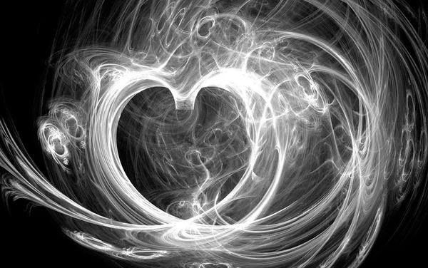 Illustration of a smoke heart — Stock Photo, Image