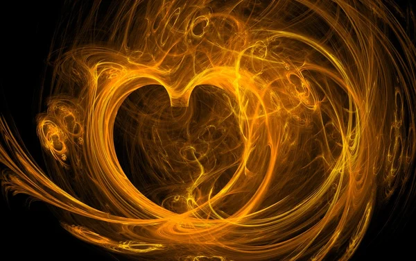 Illustration of a fire heart — Stock Photo, Image