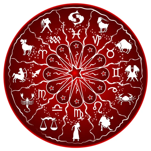 Εικονογράφηση ενός δίσκου zodiac — Διανυσματικό Αρχείο
