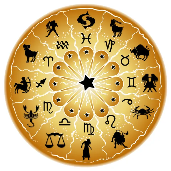 Illustration av en zodiac skiva — Stock vektor