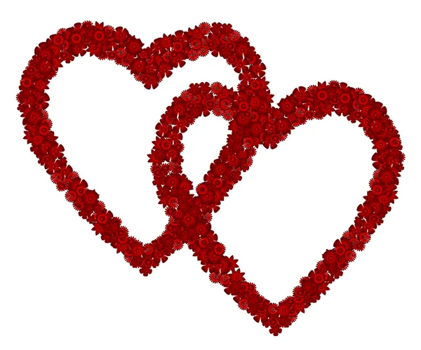 Illustration d'un coeur de fleur — Image vectorielle