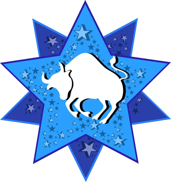 Zodiac sign taurus bull — Stock Vector