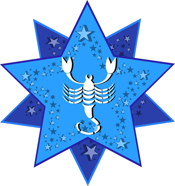 Signe du zodiaque scorpion scorpion — Image vectorielle
