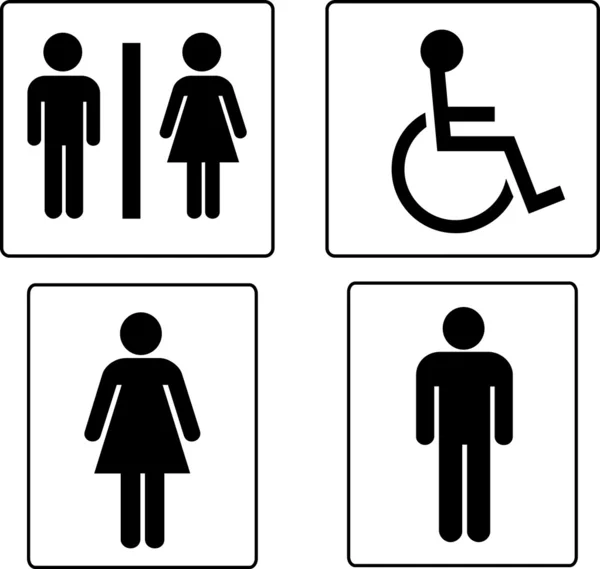 Ensemble de symboles de toilettes — Image vectorielle