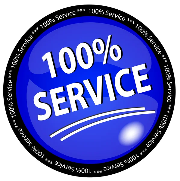 100 %-os szolgáltatás gomb — Stock Vector