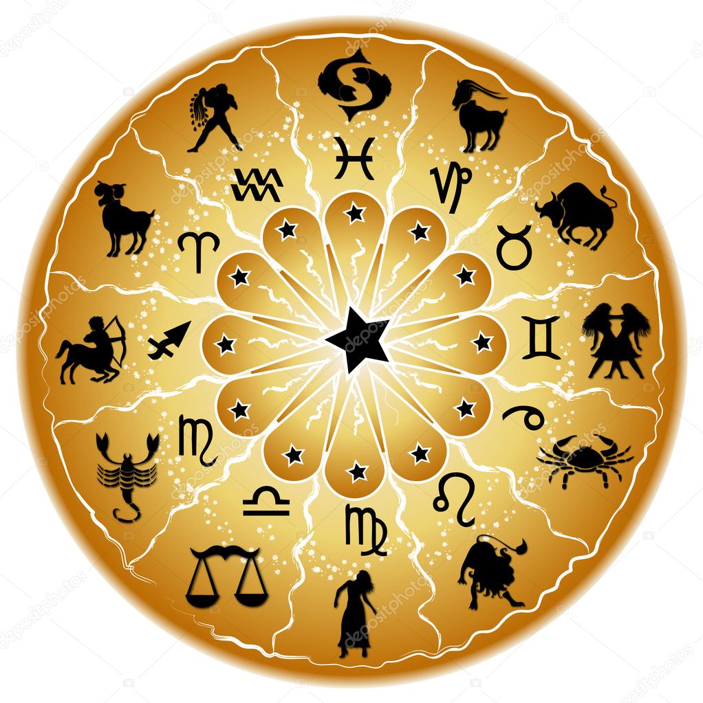 Illustration of a zodiac disc