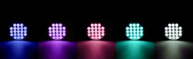 Abstract background colored spotlights clipart