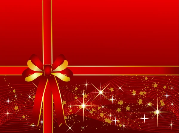 Rød jul Bakgrunn med Ribbon – stockfoto