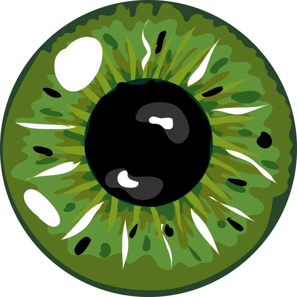 緑の瞳のイラスト — ストック写真