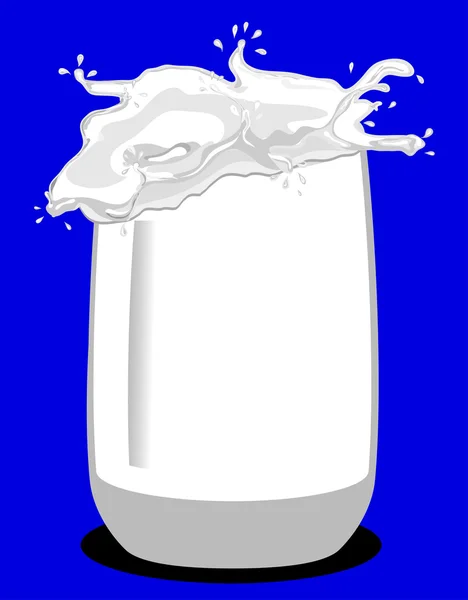Illustration av ett glas mjölk — Stockfoto