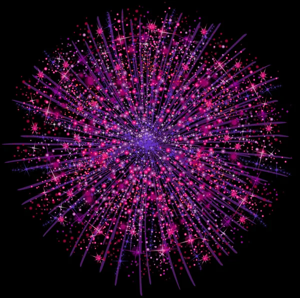 Egy lila tűzijáték illusztrációja — Stock Fotó