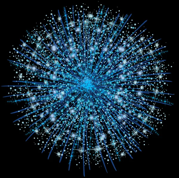 Illustration of a blue fireworks — Stock Photo, Image