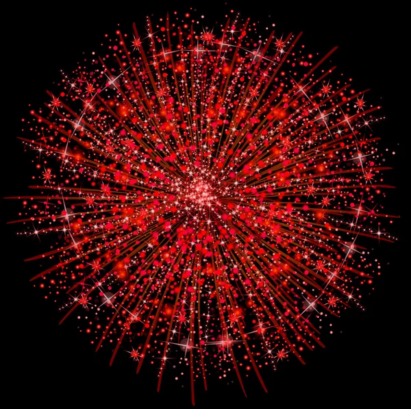 Illustrazione di fuochi d'artificio rossi — Foto Stock