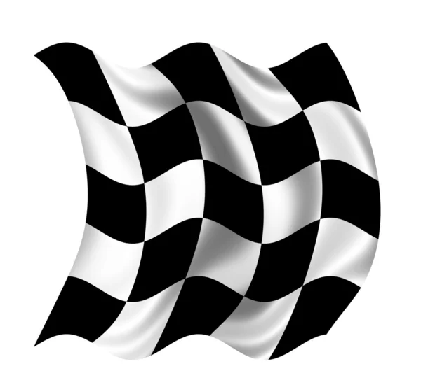 Checkered Flag waving — Stock Photo, Image