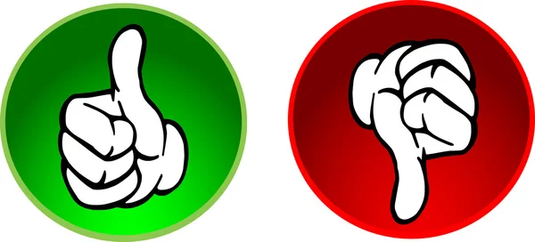 Thumbs up & down buttons — Stock Photo, Image
