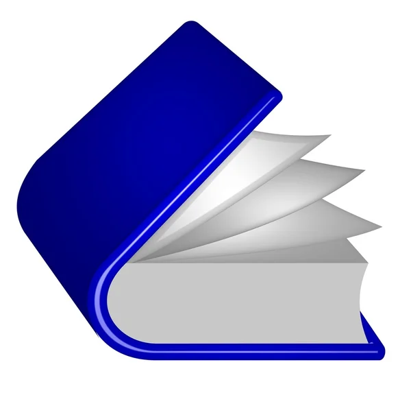Ilustración de un libro azul — Foto de Stock