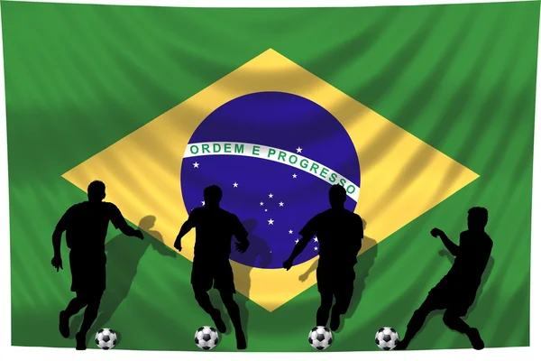 Jogador de futebol Brasil — Fotografia de Stock